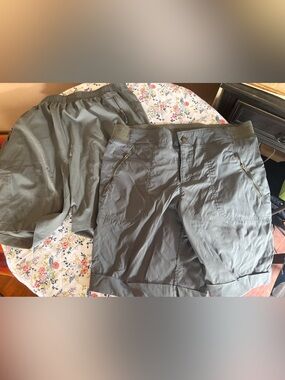 2 Pair Women's Grey Outdoor Shorts - Lightweight Activewear